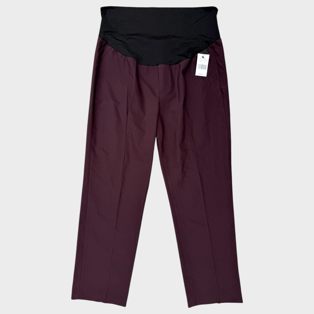 Liverpool Maternity Dress Pants Aubergine Burgundy Size 16